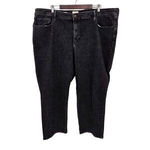 Universal Thread Black Jeans Women Sz 26 High Rise Straight Vintage Stretch NEW